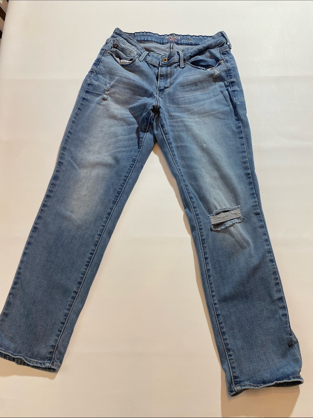 Denizen from Levi's Light Blue Straight Leg Distressed Jeans